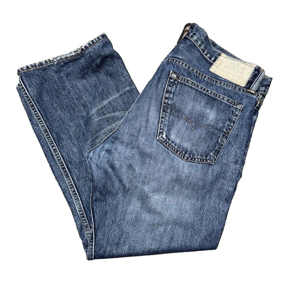 Polo Ralph Lauren Jeans Mens 34x30 Classic Fit Straight Denim Blue RN 41381